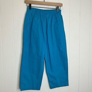 Vintage The Season Ticket Womens Size 12 Pull On Wide Leg Pants Blue Pockets